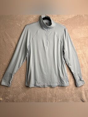 lukka.lux Baby Blue Quarter Zip Top ~ Layering, Beach, Workout, Casual